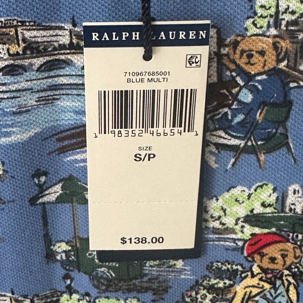 POLO Ralph Lauren NEW Polo Bear in Paris Polo Shirt Mens Small , slim fit NWT - Picture 9 of 12